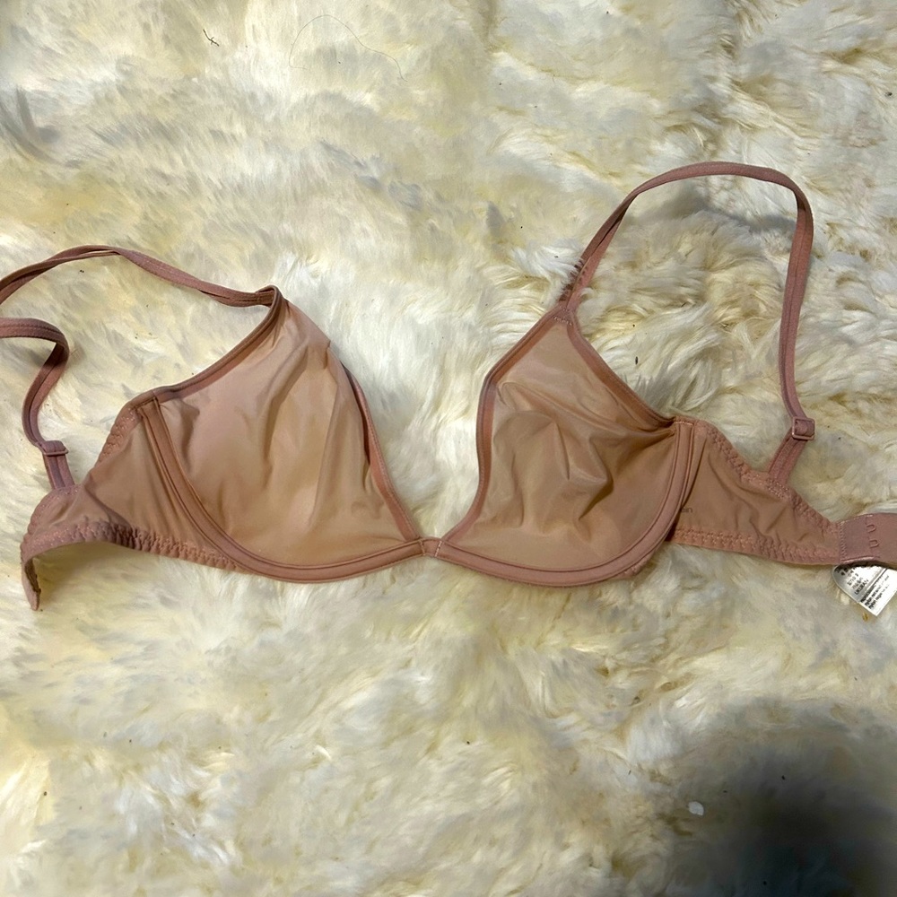 Calvin Klein sheer pink bra sz 30 DD